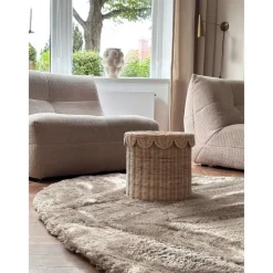 Interieur05 Hoogpolig vloerkleed Odelia beige/wit - 80 x 150 cm