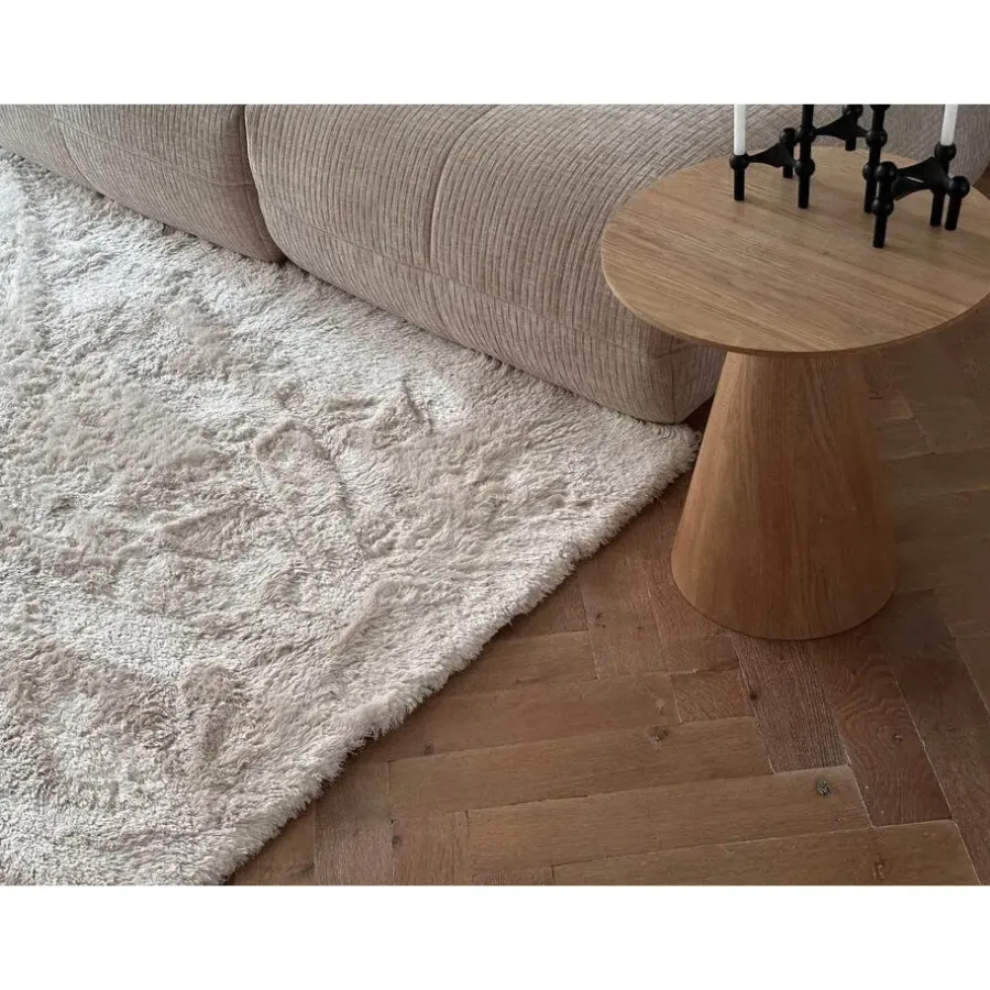 Interieur05 Hoogpolig vloerkleed Odelia beige/wit - 80 x 150 cm