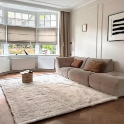 Vloerkleden|Hoogpolige Vloerkleden-Interieur05 hoogpolig vloerkleed Furr beige - 80 x 140 cm