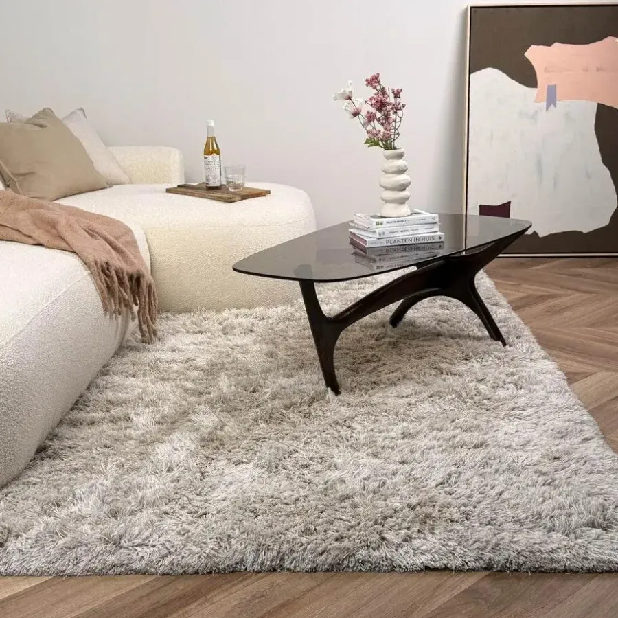 Hoogpolige Vloerkleden-Interieur05 Hoogpolig vloerkleed Nika Ivoor - 240 x 340 cm