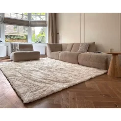 Vloerkleden|Hoogpolige Vloerkleden-Interieur05 Hoogpolig vloerkleed Odelia beige/wit - 240 x 330 cm