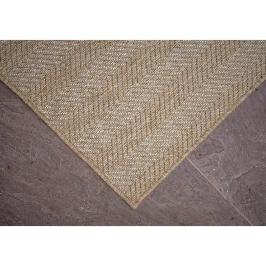 Buiten Vloerkleden|Buiten Vloerkleden-Interieur05 Jute buitenkleed naturel zigzag - 340 x 240 cm