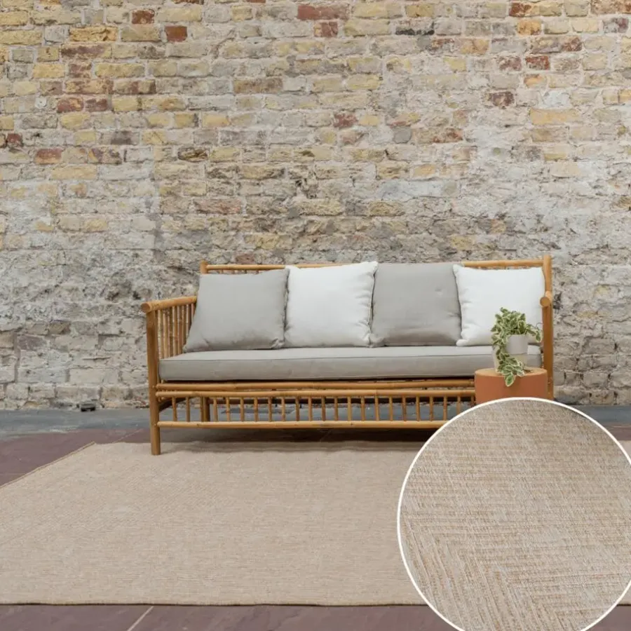 Buiten Vloerkleden|Buiten Vloerkleden-Interieur05 Jute buitenkleed naturel lines - 340 x 240 cm
