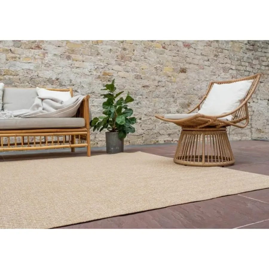 Buiten Vloerkleden|Buiten Vloerkleden-Interieur05 Jute buitenkleed naturel visgraat - 230 x 160 cm