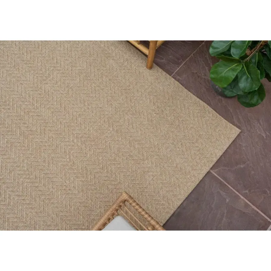 Buiten Vloerkleden|Buiten Vloerkleden-Interieur05 Jute buitenkleed naturel visgraat - 230 x 160 cm