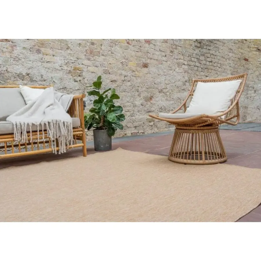 Buiten Vloerkleden|Buiten Vloerkleden-Interieur05 Jute buitenkleed naturel uni - 380 x 280 cm