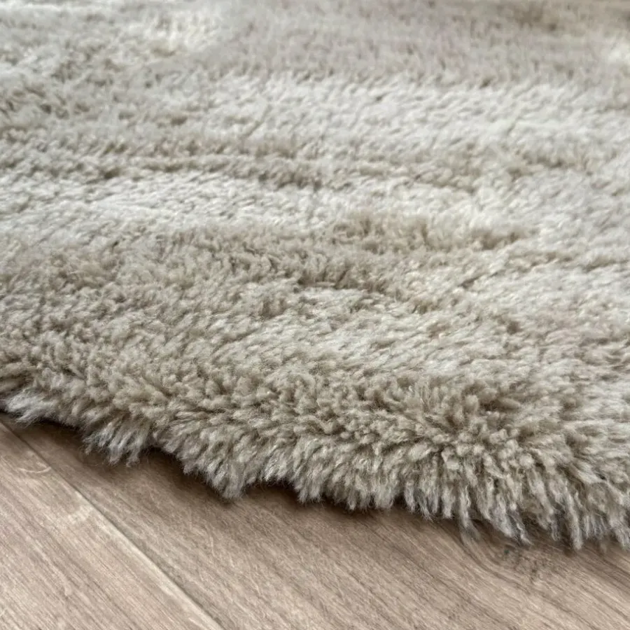 Interieur05 organisch hoogpolig vloerkleed Furr Stone bruin - 160 x 230 cm