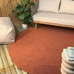 Buiten Vloerkleden|Buiten Vloerkleden-Interieur05 rond buitenkleed roest Tone - 200 x 200 cm