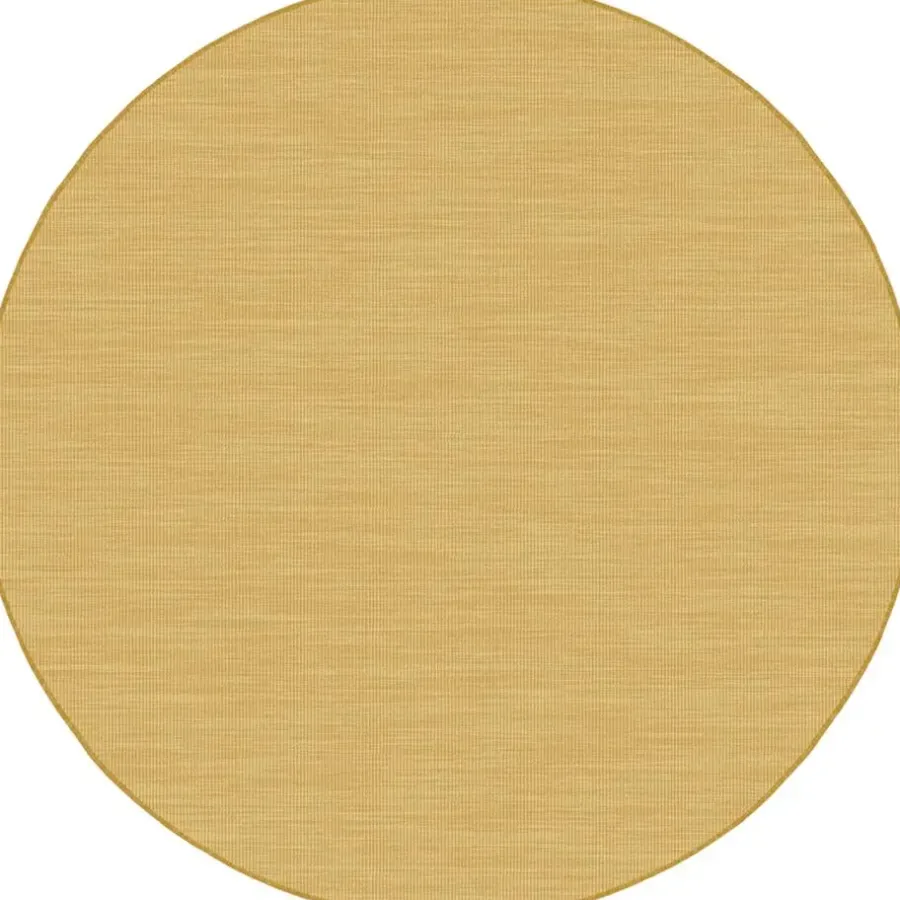 Interieur05 rond buitenkleed geel/okergeel Tone - 200 x 200 cm