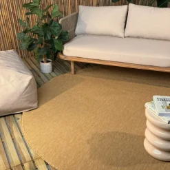 Interieur05 rond buitenkleed geel/okergeel Tone - 200 x 200 cm