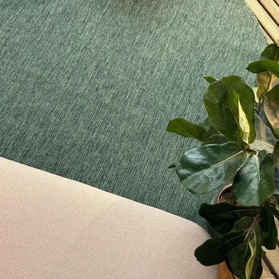 Interieur05 rond buitenkleed groen Tone - 240 x 240 cm
