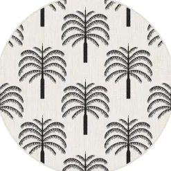 Interieur05 rond buitenkleed zwart/wit Oase - 200 x 200 cm