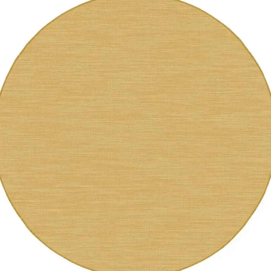 Interieur05 rond buitenkleed geel/okergeel Tone - 240 x 240 cm