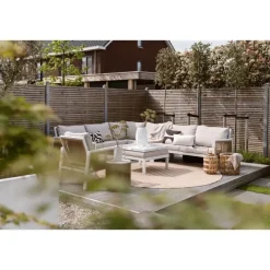 Buiten Vloerkleden|Buiten Vloerkleden-Interieur05 rond buitenkleed jute naturel zigzag - 200 x 200 cm