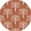 Interieur05 rond buitenkleed roest Oase - 200 x 200 cm