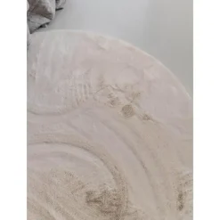 Interieur05 Rond Hoogpolig Vloerkleed Lux Creme - 240 x 240 cm
