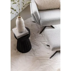 Interieur05 Rond Hoogpolig Vloerkleed Lux Creme - 240 x 240 cm