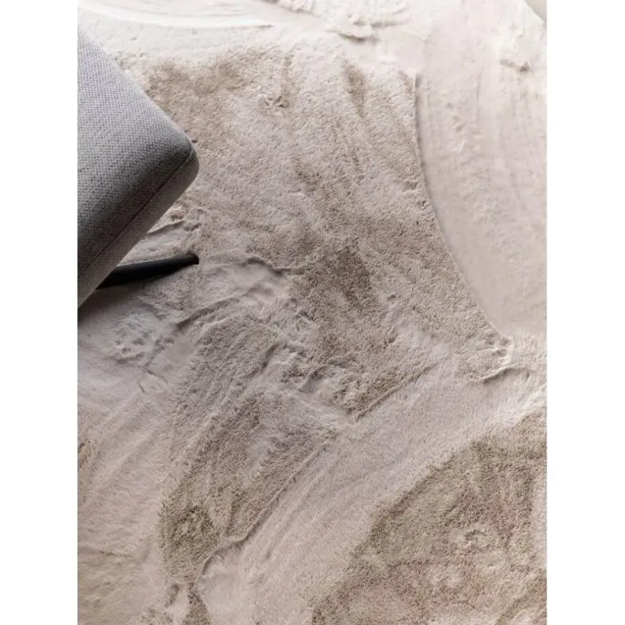 Interieur05 Rond Hoogpolig Vloerkleed Lux Creme - 240 x 240 cm
