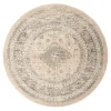 Laagpolige Vloerkleden|Ronde Vloerkleden-Interieur05 rond vintage Aila vloerkleed zand/beige - 190 x 190 cm