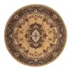 Vloerkleden|Laagpolige Vloerkleden-Interieur05 rond vintage Vloerkleed Nain Perzisch bruin - 100 x 100 cm