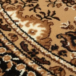 Vloerkleden|Laagpolige Vloerkleden-Interieur05 rond vintage Vloerkleed Nain Perzisch bruin - 100 x 100 cm