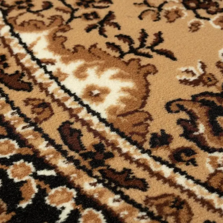 Vloerkleden|Laagpolige Vloerkleden-Interieur05 rond vintage Vloerkleed Nain Perzisch bruin - 100 x 100 cm