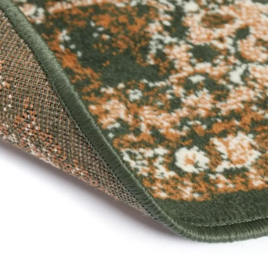 Vloerkleden|Laagpolige Vloerkleden-Interieur05 rond vloerkleed Keshan groen - 160 x 160 cm