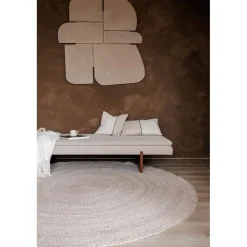 Interieur05 rond vloerkleed Gapo beige - 150 x 150 cm