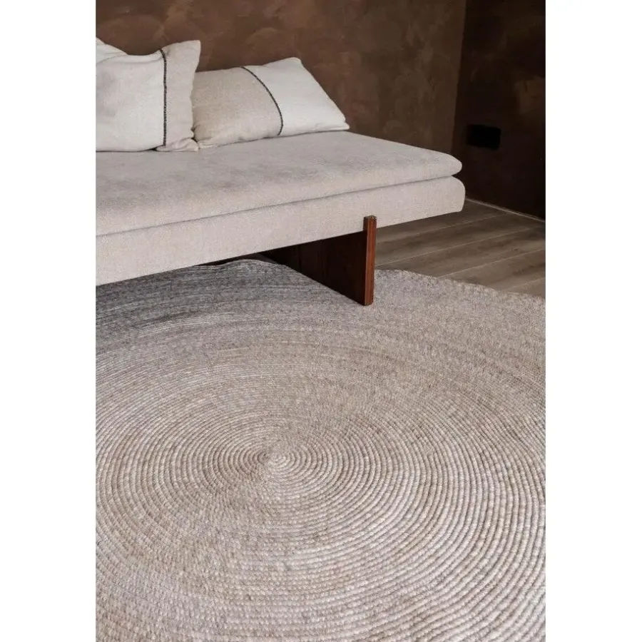Interieur05 rond vloerkleed Gapo beige - 150 x 150 cm