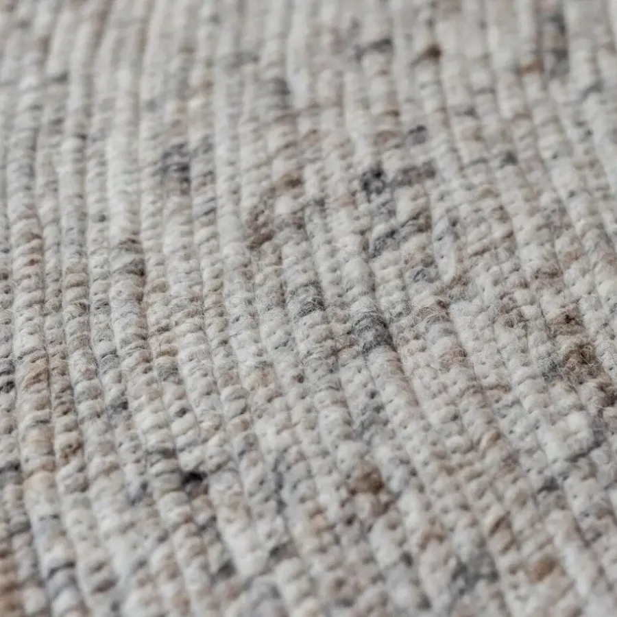 Interieur05 rond vloerkleed Gapo beige/wit - 220 x 220 cm