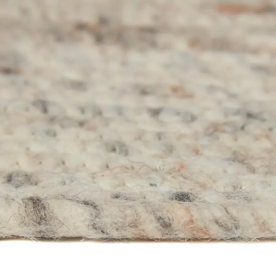Interieur05 rond vloerkleed Gapo beige/wit - 220 x 220 cm