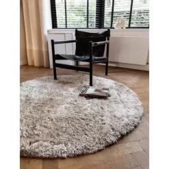 Hoogpolige Vloerkleden|Ronde Vloerkleden-Interieur05 rond vloerkleed Fender wit/creme - 240 x 240 cm