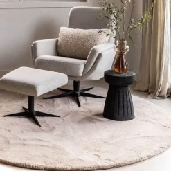 Hoogpolige Vloerkleden|Ronde Vloerkleden-Interieur05 rond vloerkleed Lux beige/taupe - 200 x 200 cm