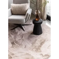 Hoogpolige Vloerkleden|Ronde Vloerkleden-Interieur05 rond vloerkleed Lux beige/taupe - 200 x 200 cm