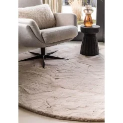 Hoogpolige Vloerkleden|Ronde Vloerkleden-Interieur05 rond vloerkleed Lux beige/taupe - 200 x 200 cm