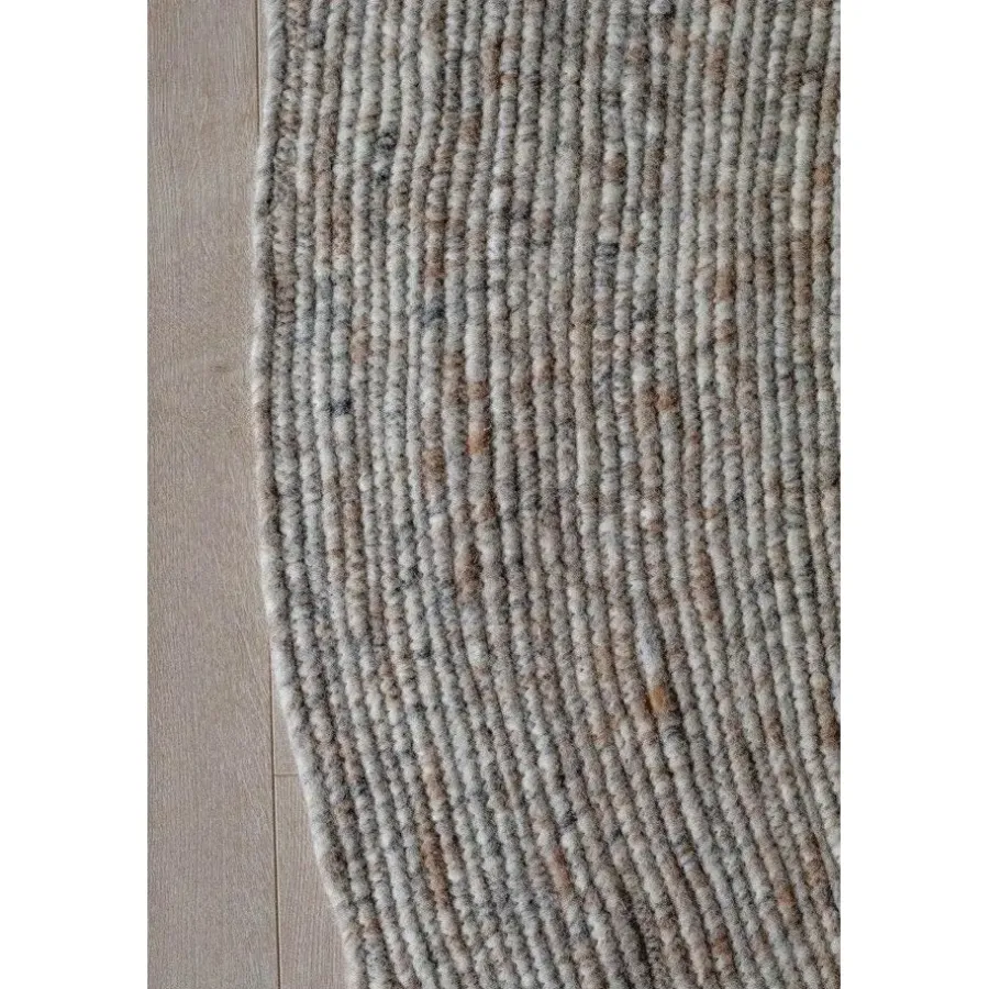Interieur05 rond vloerkleed Gapo grijs/bruin - 180 x 180 cm