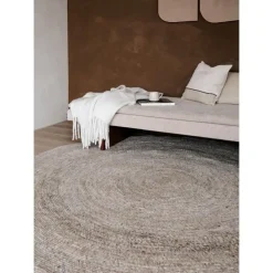 Vloerkleden|Laagpolige Vloerkleden-Interieur05 rond vloerkleed Gapo grijs/bruin - 150 x 150 cm