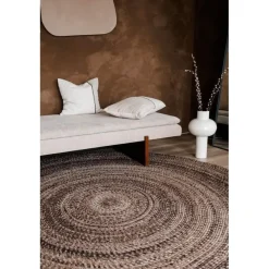 Ronde Vloerkleden-Interieur05 rond vloerkleed Gapo donkerbruin - 150 x 150 cm