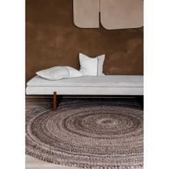 Ronde Vloerkleden-Interieur05 rond vloerkleed Gapo donkerbruin - 150 x 150 cm