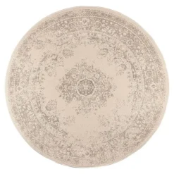Vloerkleden|Laagpolige Vloerkleden-Interieur05 rond vloerkleed Keshan zand/beige - 190 x 190 cm