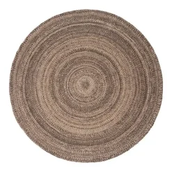 Laagpolige Vloerkleden|Ronde Vloerkleden-Interieur05 rond vloerkleed Gapo donkerbruin - 220 x 220 cm