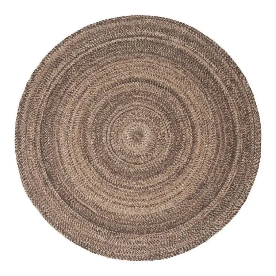 Laagpolige Vloerkleden|Ronde Vloerkleden-Interieur05 rond vloerkleed Gapo donkerbruin - 220 x 220 cm