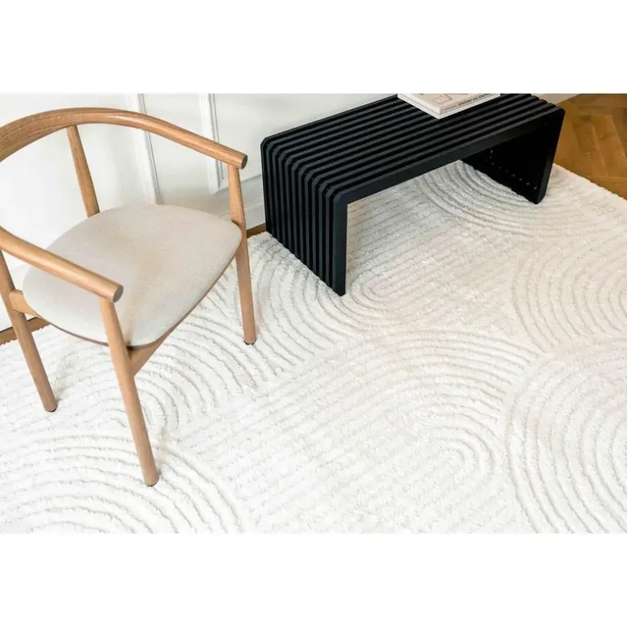 Vloerkleden|Laagpolige Vloerkleden-Interieur05 Scandinavisch Vloerkleed Oskar Creme/Wit - 280 x 200 cm