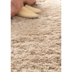 Hoogpolige Vloerkleden|Ronde Vloerkleden-Interieur05 tapis rond Fender beige - 240 x 240 cm