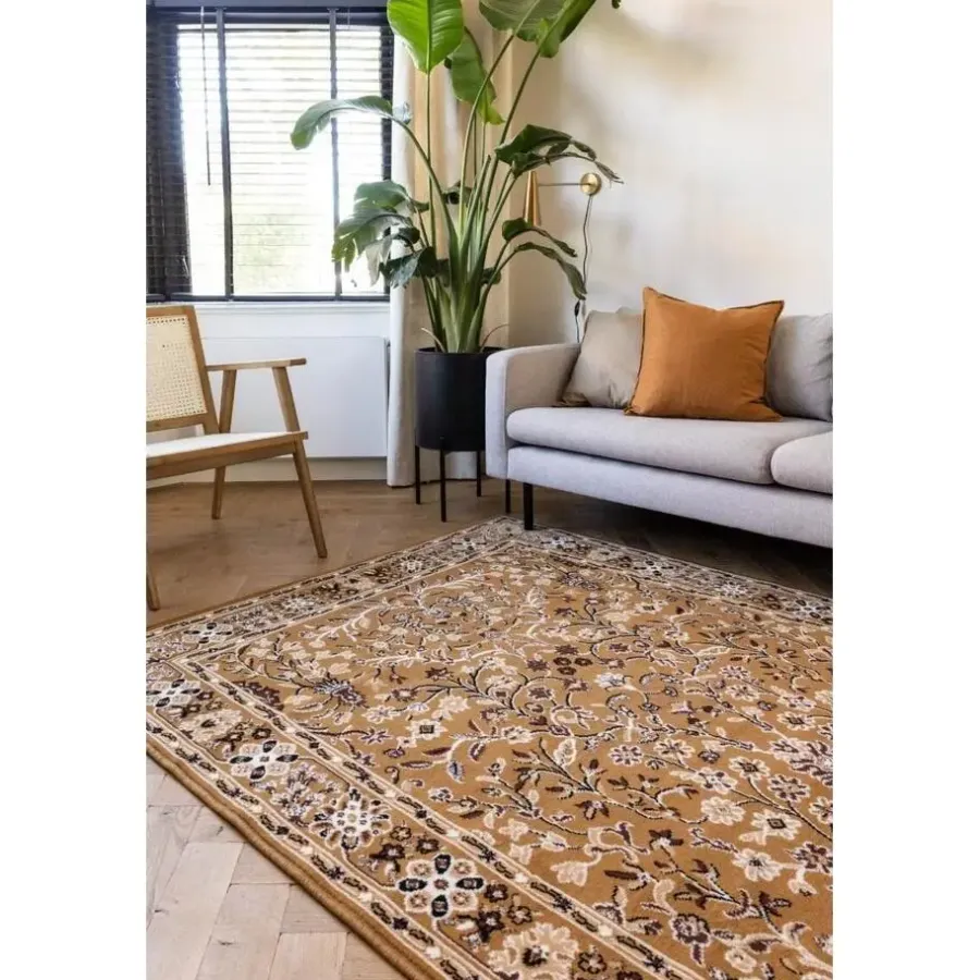 Laagpolige Vloerkleden-Interieur05 vintage Vloerkleed Nazly Geel - 230 x 160 cm