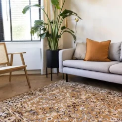 Laagpolige Vloerkleden-Interieur05 vintage Vloerkleed Nazly Geel - 230 x 160 cm