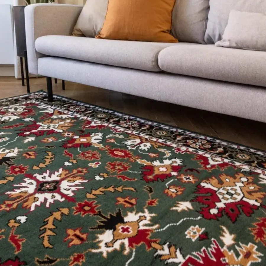 Laagpolige Vloerkleden-Interieur05 vintage Vloerkleed Funda Groen - 230 x 160 cm