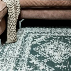 Vloerkleden|Laagpolige Vloerkleden-Interieur05 Vintage Vloerkleed Aila Groen - 280 x 190 cm