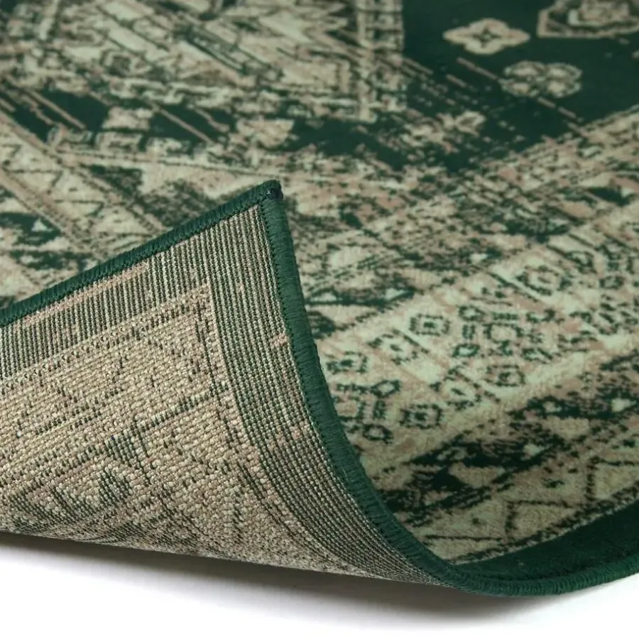 Vloerkleden|Laagpolige Vloerkleden-Interieur05 Vintage Vloerkleed Aila Groen - 280 x 190 cm