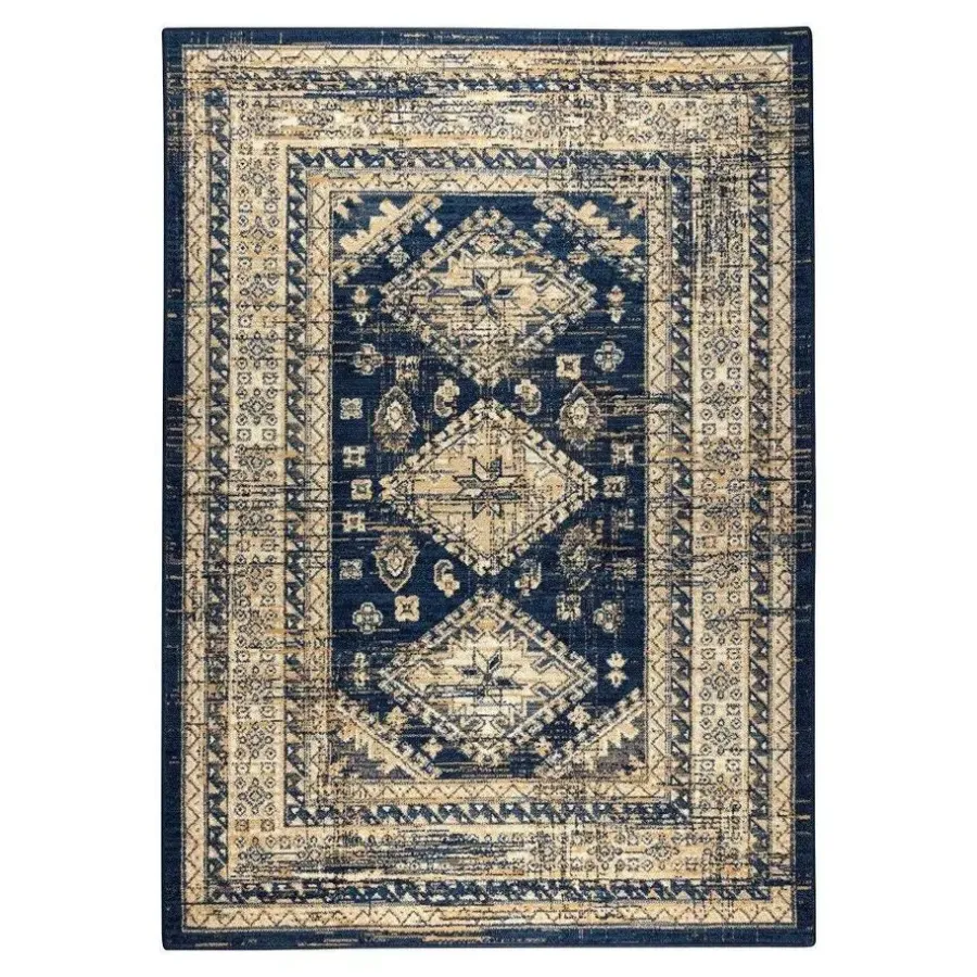 Vloerkleden|Laagpolige Vloerkleden-Interieur05 Vintage Vloerkleed Aila Blauw - 230 x 160 cm